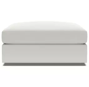 Vivien Ivory Upholstered Square Ottoman