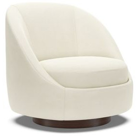 Genevieve Cream Upholstered Swivel Chair