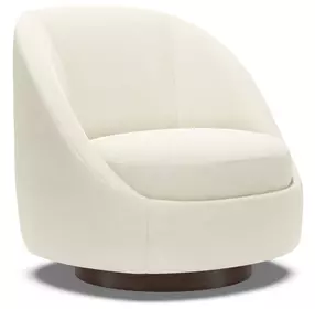 Genevieve Cream Upholstered Swivel Chair