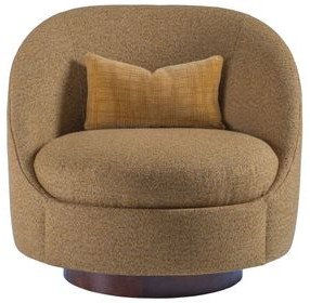 Genevieve Masami Upholstered Swivel Chair with Pillow