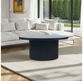 Auden Black Round Occasional Table Set