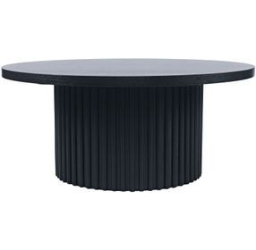 Auden Black Round Cocktail Table