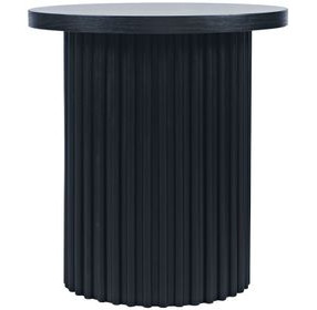 Auden Black Round End Table