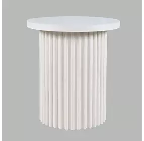 Auden White Round End Table
