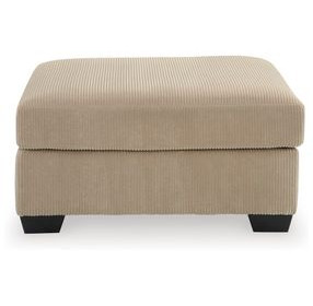 SimpleJoy Sand Upholstered Square Oversized Accent Ottoman