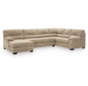 SimpleJoy Sand 3 Piece Modular Sectional with LAF Chaise