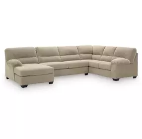 SimpleJoy Sand 3 Piece Modular Sectional with LAF Chaise