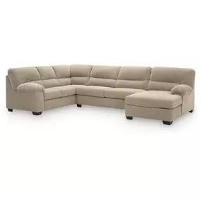 SimpleJoy Sand 3 Piece Modular Sectional with RAF Chaise