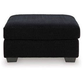SimpleJoy Onyx Upholstered Square Oversized Accent Ottoman