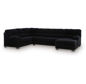 SimpleJoy Onyx 3 Piece Modular Sectional with RAF Chaise