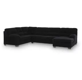 SimpleJoy Onyx 3 Piece Modular Sectional with RAF Chaise