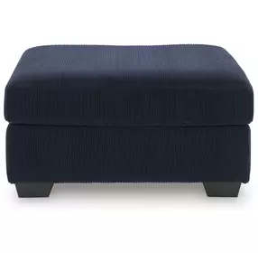 SimpleJoy Navy Upholstered Square Oversized Accent Ottoman