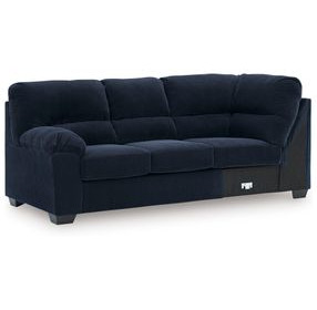 SimpleJoy Navy 88" LAF Sofa with Corner Wedge