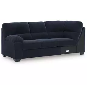 SimpleJoy Navy 88" LAF Sofa with Corner Wedge