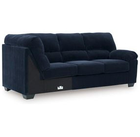 SimpleJoy Navy 88" RAF Sofa with Corner Wedge