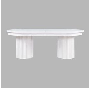 Auden White Extendable Oval Dining Table