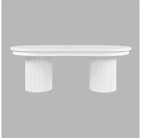 Auden White Extendable Oval Dining Table