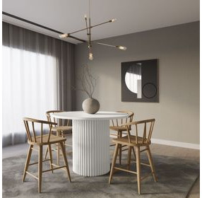 Auden Natural and White 5 Piece Counter Height Dining Set