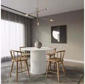 Auden Natural and White 5 Piece Counter Height Dining Set