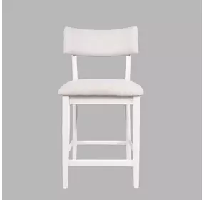 Beck White Upholstered Counter Height Stool Set of 2