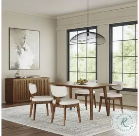 Bowie Chestnut Extendable Drop Leaf 66" Dining Room Set