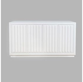 Maven White Fluted 4 Door Sideboard