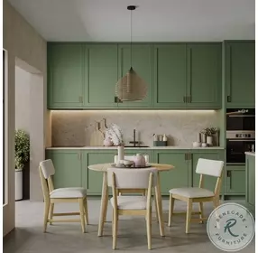 Percy Natural Drop Leaf 42" Round Dining Room Set