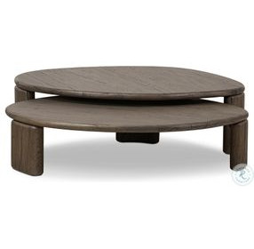 Falco Grey Reclaimed French Oak Free Form Nesting Table