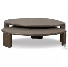 Falco Grey Reclaimed French Oak Free Form Nesting Table