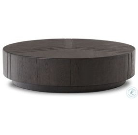 Renan Dark Espresso Reclaimed French Oak Round Coffee Table