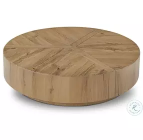 Renan Natural Reclaimed French Oak Round Coffee Table