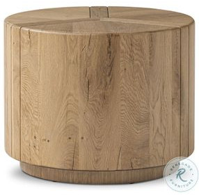 Renan Natural Reclaimed French Oak Round End Table
