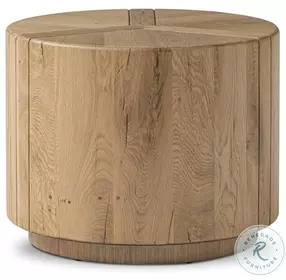 Renan Natural Reclaimed French Oak Round End Table