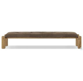 Marcia Nubuck Cigar 94" Accent Bench