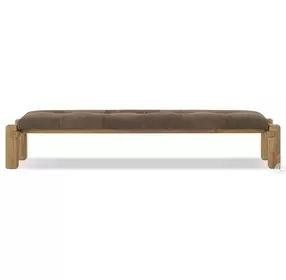 Marcia Nubuck Cigar 94" Accent Bench