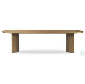 Paden Worn Oak Veneer 118" Oval Dining Table
