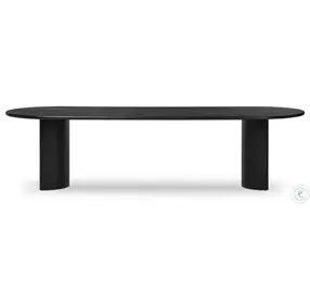 Paden Aged Black Acacia 118" Oval Dining Table