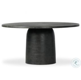 Basil Aged Grey Outdoor 60" Round Dining Table