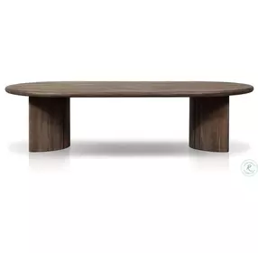 Paden Stained Toasted Brown Outdoor Oval Coffee Table