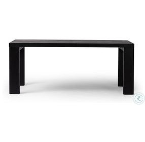 Millie Drifted Matte Black Veneer 72" Rectangular Dining Table