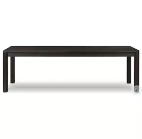 Noeline Cracked Smoked Black Veneer 116" Extendable Rectangular Dining Table