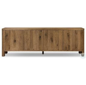 Noeline Resawn Worn Oak 4 Door Sideboard
