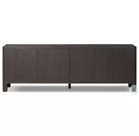 Noeline Cracked Smoked Black Veneer 4 Door Sideboard