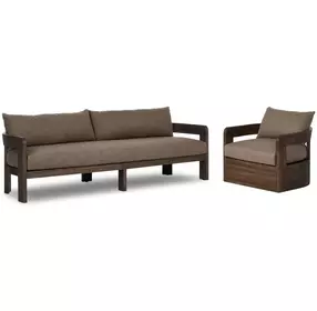 Jackson Ellor Brown Upholstered Outdoor Living Room Set