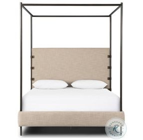 Anderson Palm Ecru Canopy Bed