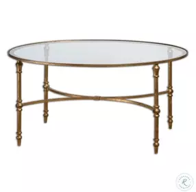 Vitya Antique Gold Leaf Cocktail Table