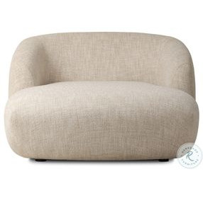 Channing Yuma Cream Performance Fabric 53" Upholstered Chaise