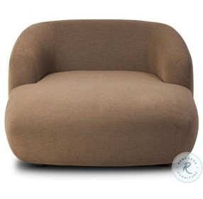 Channing Crypton Nomad Mushroom Performance Fabric 53" Upholstered Chaise