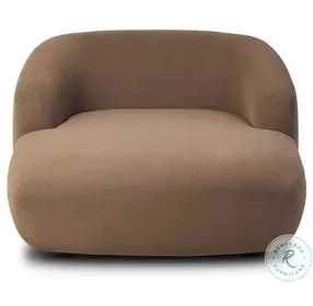 Channing Crypton Nomad Mushroom Performance Fabric 53" Upholstered Chaise