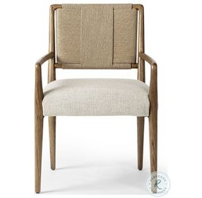 Rothler Alcala Wheat Performance Fabric Dining Armchair